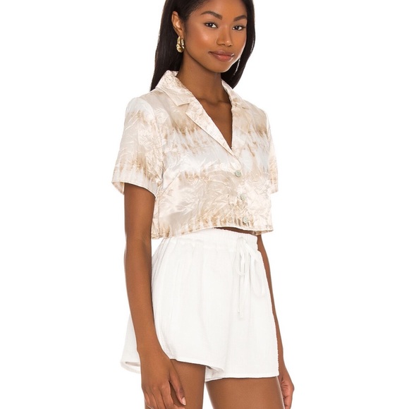 NWT House of Harlow 1960 x Sofia Richie Louie Top in Grey Tie Dye Revolve - Picture 10 of 12